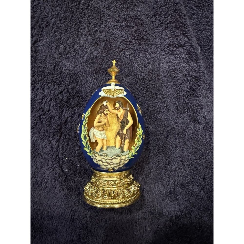 House of Faberge The Baptism The Franklin Mint Life of Christ Egg Numbered